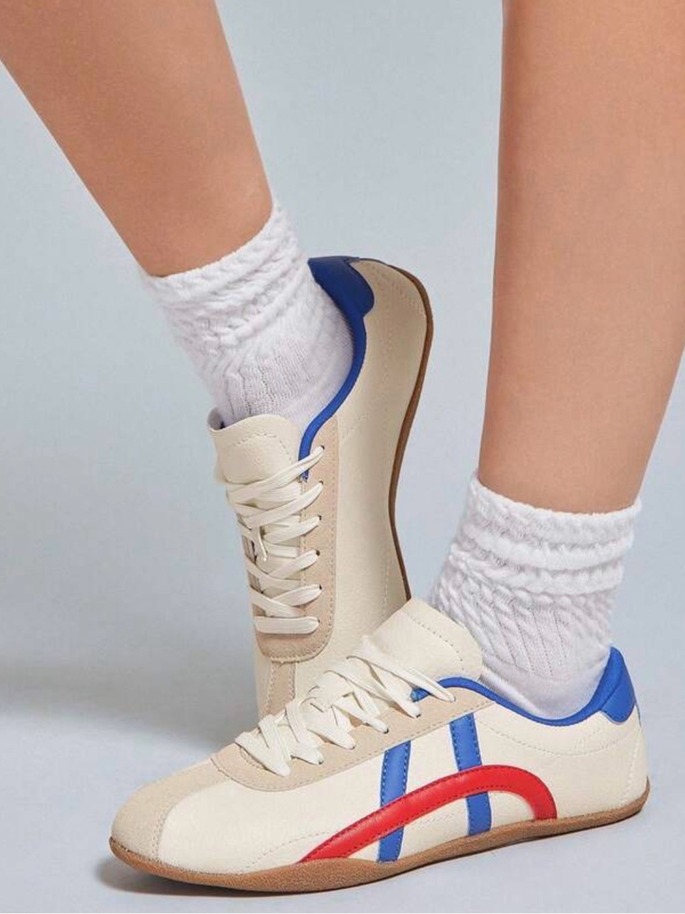 The Hottest Retro Sneakers Red and Blue Accents Super Hard to find Sold Out 8.5